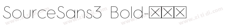 SourceSans3 Bold字体转换